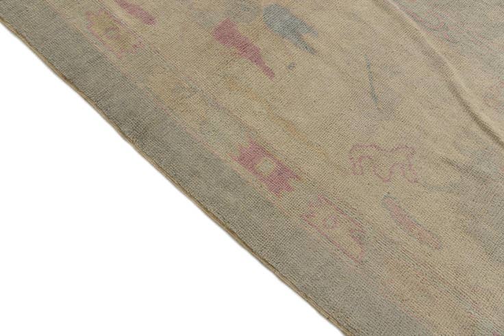 Detail image of 10' 3 x 13' 4 Hand Knotted Oushak Wool Rug