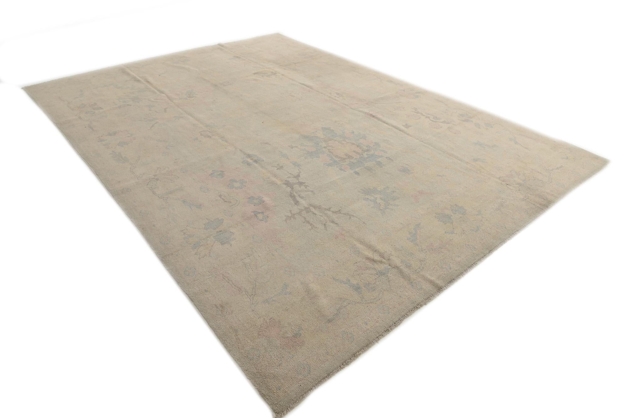 300cm x 415cm anudado a mano Oushak Alfombra Lana