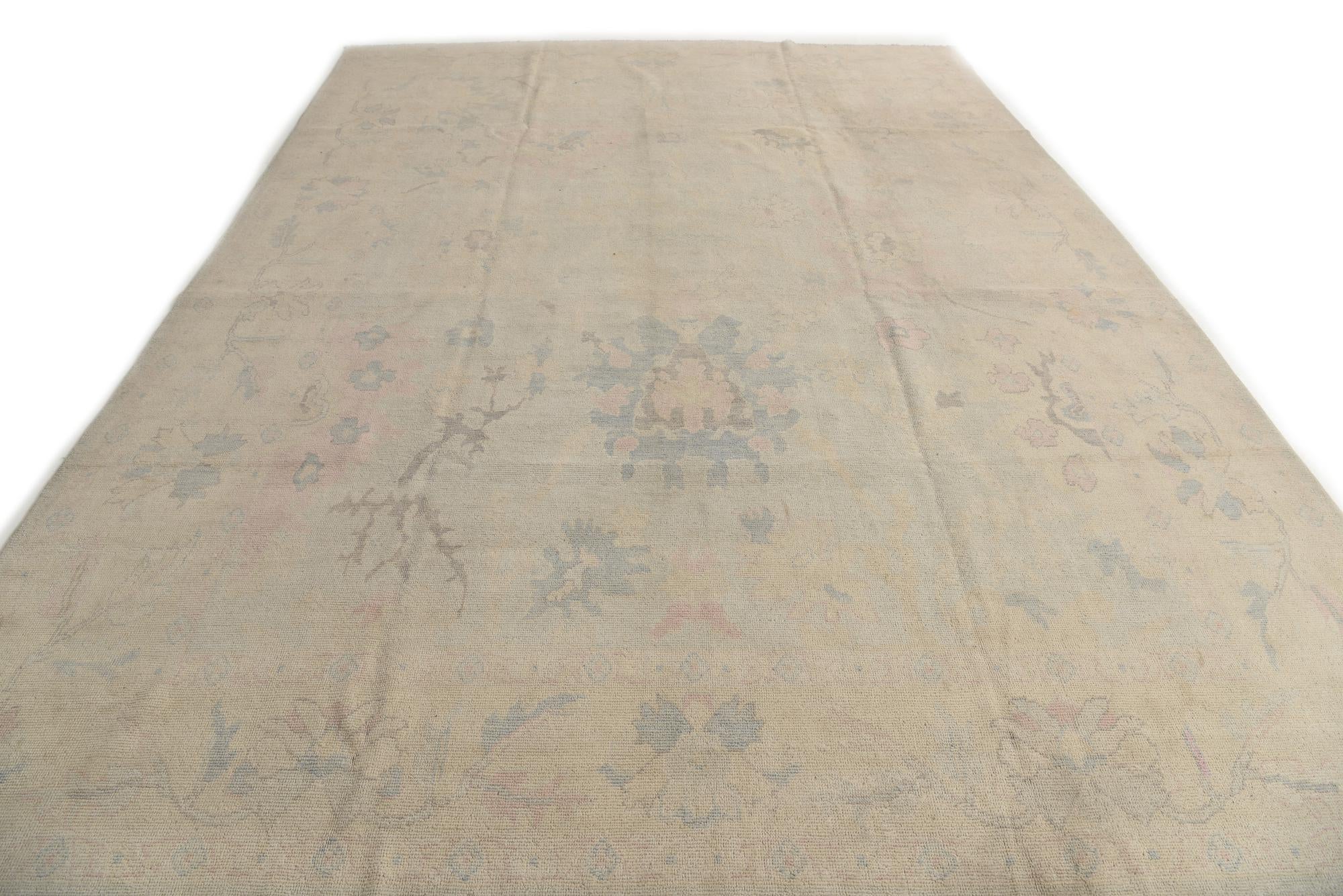300cm x 415cm anudado a mano Oushak Alfombra Lana