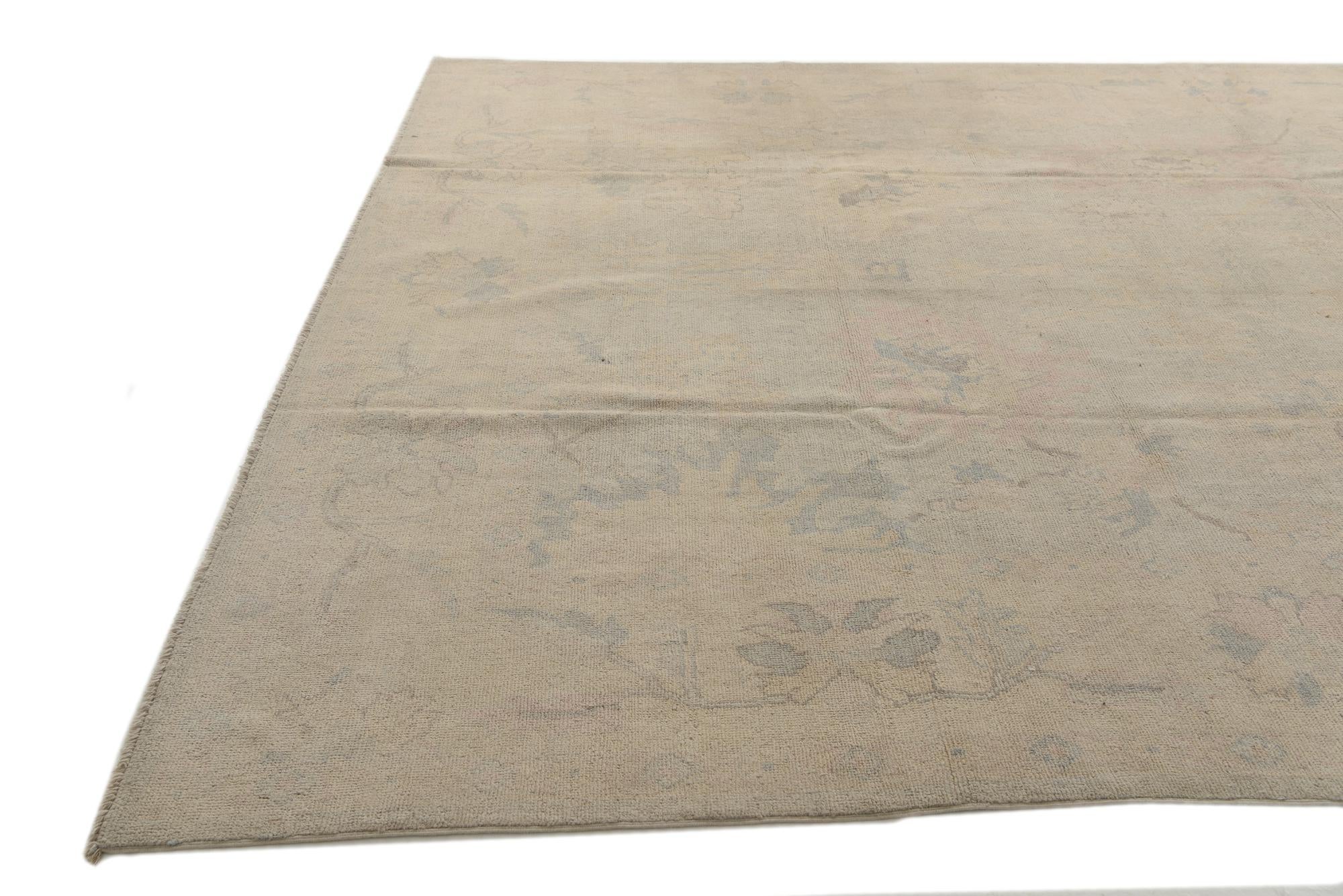 300cm x 415cm anudado a mano Oushak Alfombra Lana