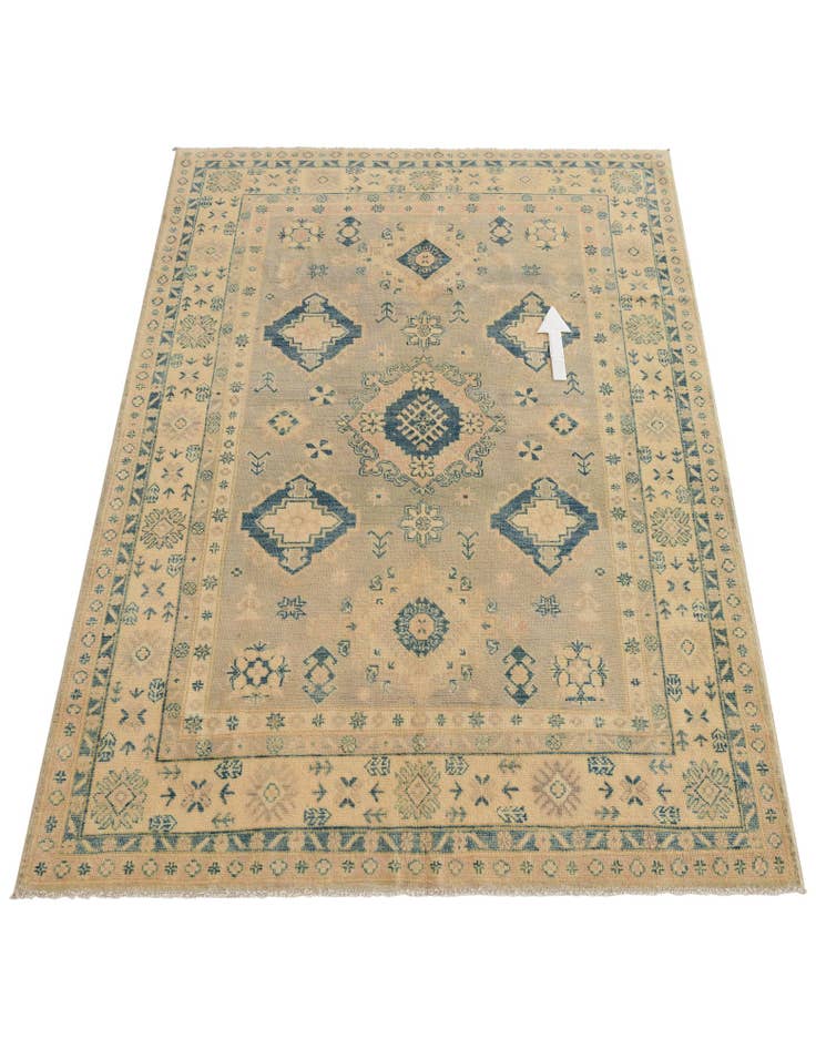 Detail image of 4' 9 x 6' 10  Hand Knotted Oushak Wool Rug