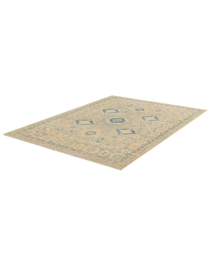 Detail image of 4' 9 x 6' 10 Hand Knotted Oushak Wool Rug
