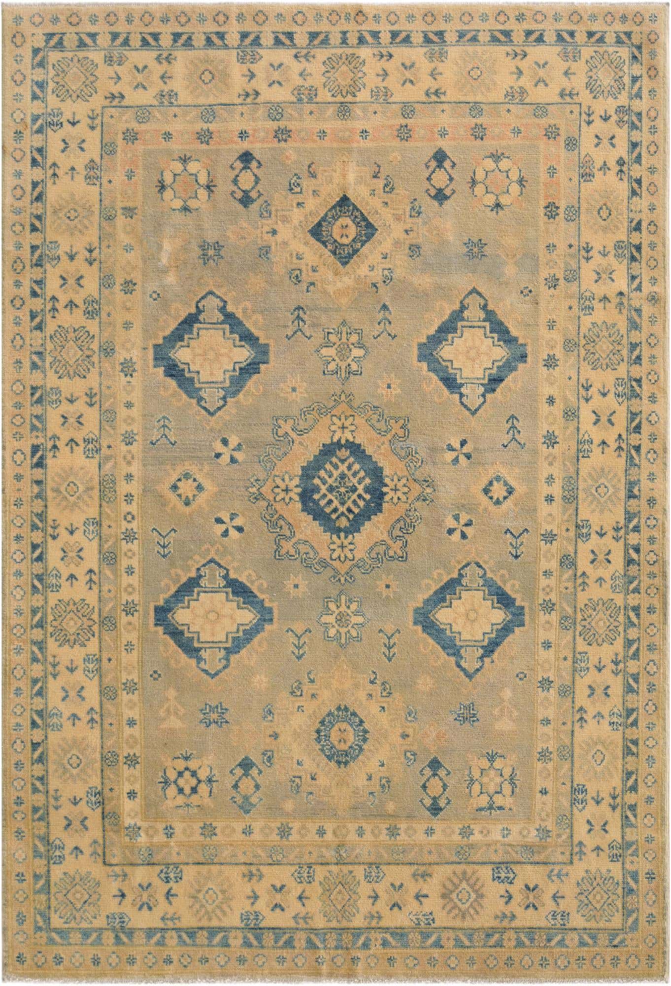 4' 9 x 6' 10 Hand Knotted Oushak Wool Rug