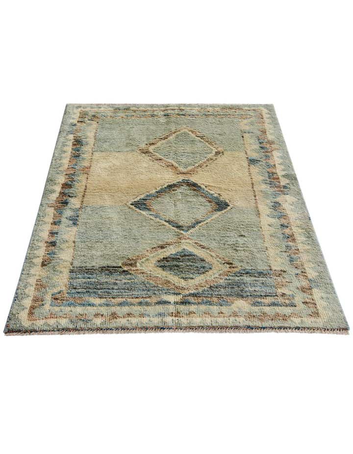 3' 3 x 4' 5 Hand Knotted Oushak Wool Rug