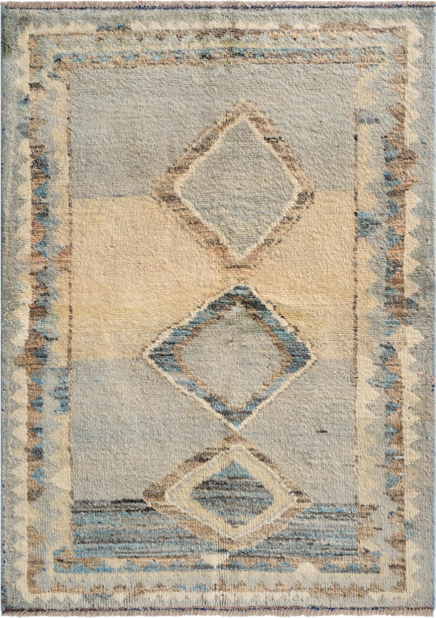 3' 3 x 4' 5  Hand Knotted Oushak Wool Rug