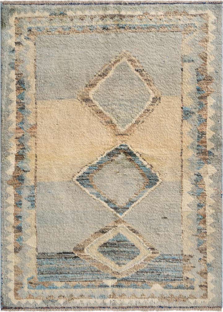 3' 3 x 4' 5 Hand Knotted Oushak Wool Rug