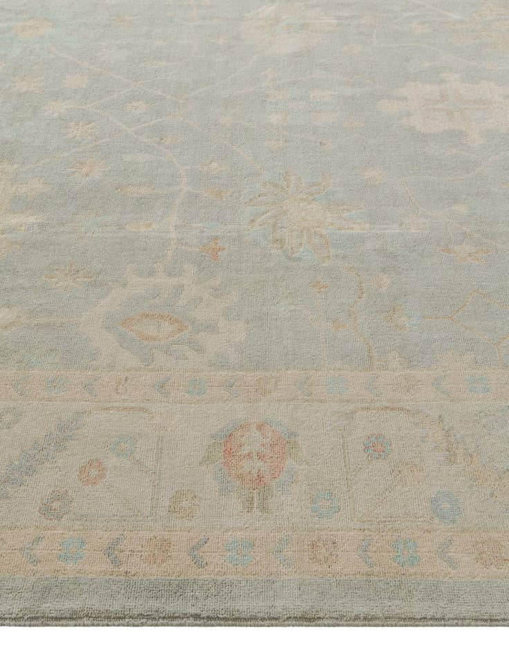 Detail image of 10' 4 x 13' 11  Hand Knotted Oushak Wool Rug