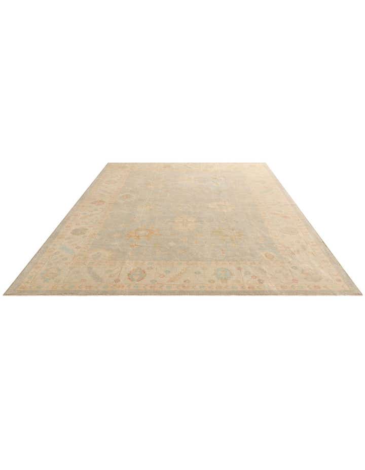 10' 4 x 13' 11 Hand Knotted Oushak Wool Rug