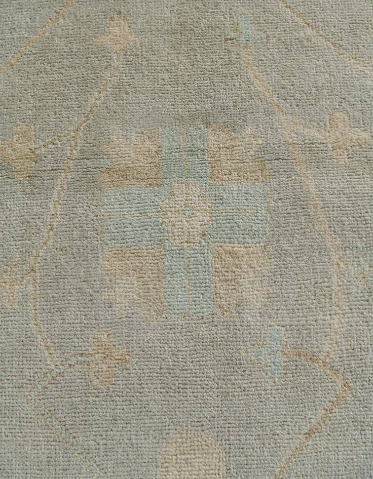 Detail image of 10' 4 x 13' 11  Hand Knotted Oushak Wool Rug
