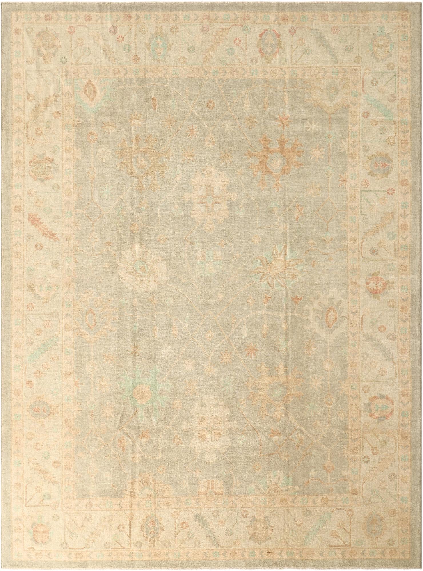 10' 4 x 13' 11  Hand Knotted Oushak Wool Rug
