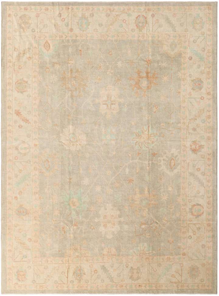 10' 4 x 13' 11 Hand Knotted Oushak Wool Rug