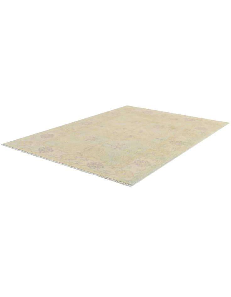 Detail image of 3' 5 x 4' 9 Hand Knotted Oushak Wool Rug