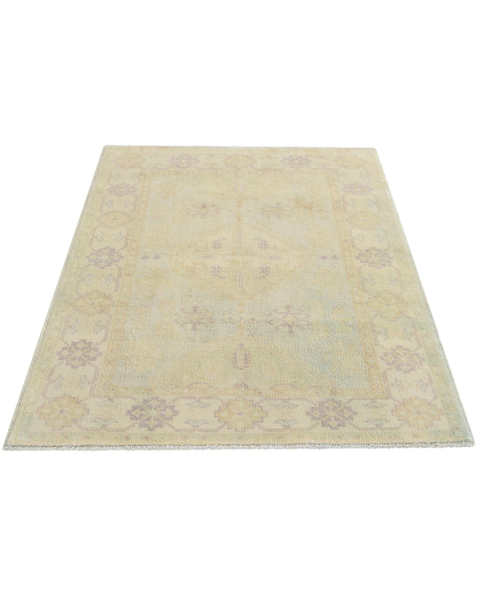 3' 5 x 4' 9 Hand Knotted Oushak Wool Rug