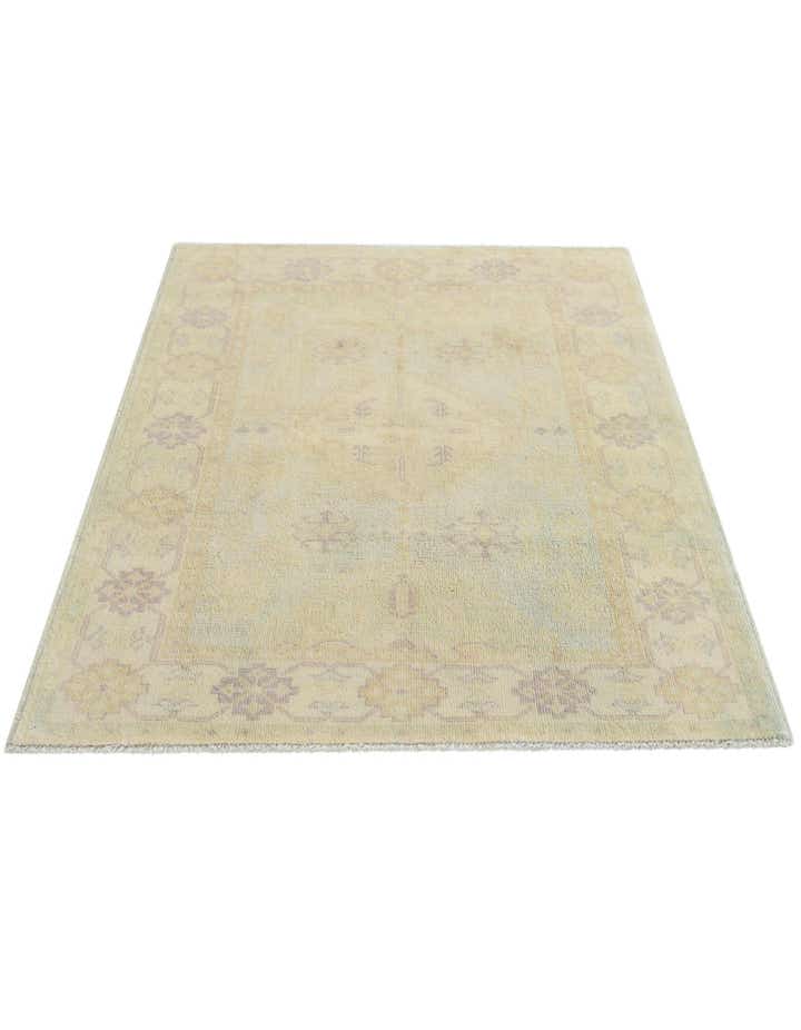 3' 5 x 4' 9 Hand Knotted Oushak Wool Rug