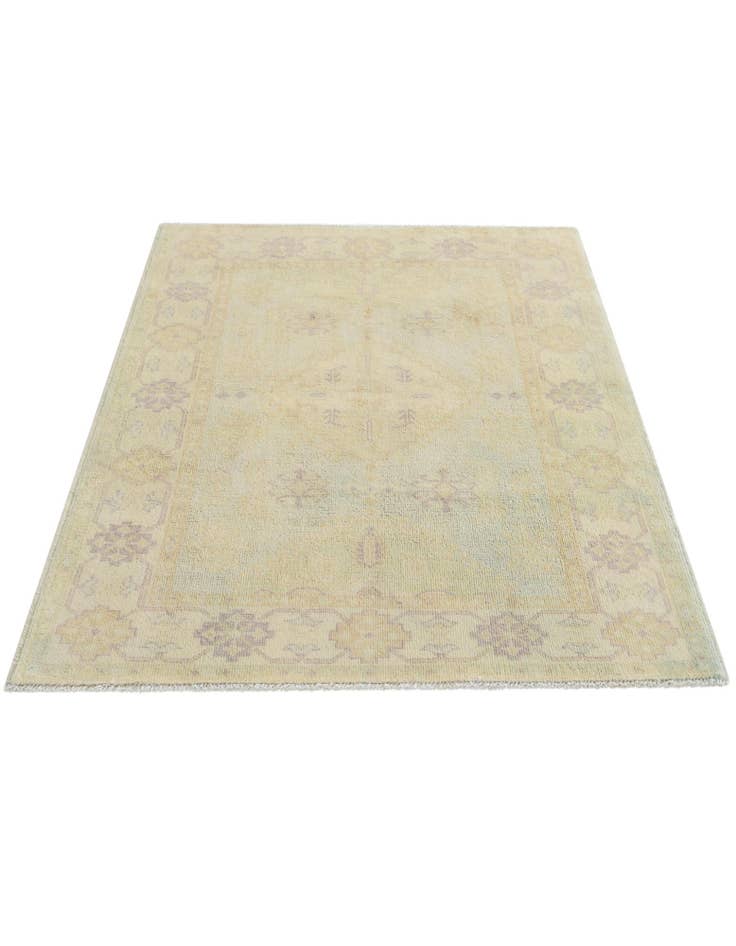 Detail image of 3' 5 x 4' 9 Hand Knotted Oushak Wool Rug