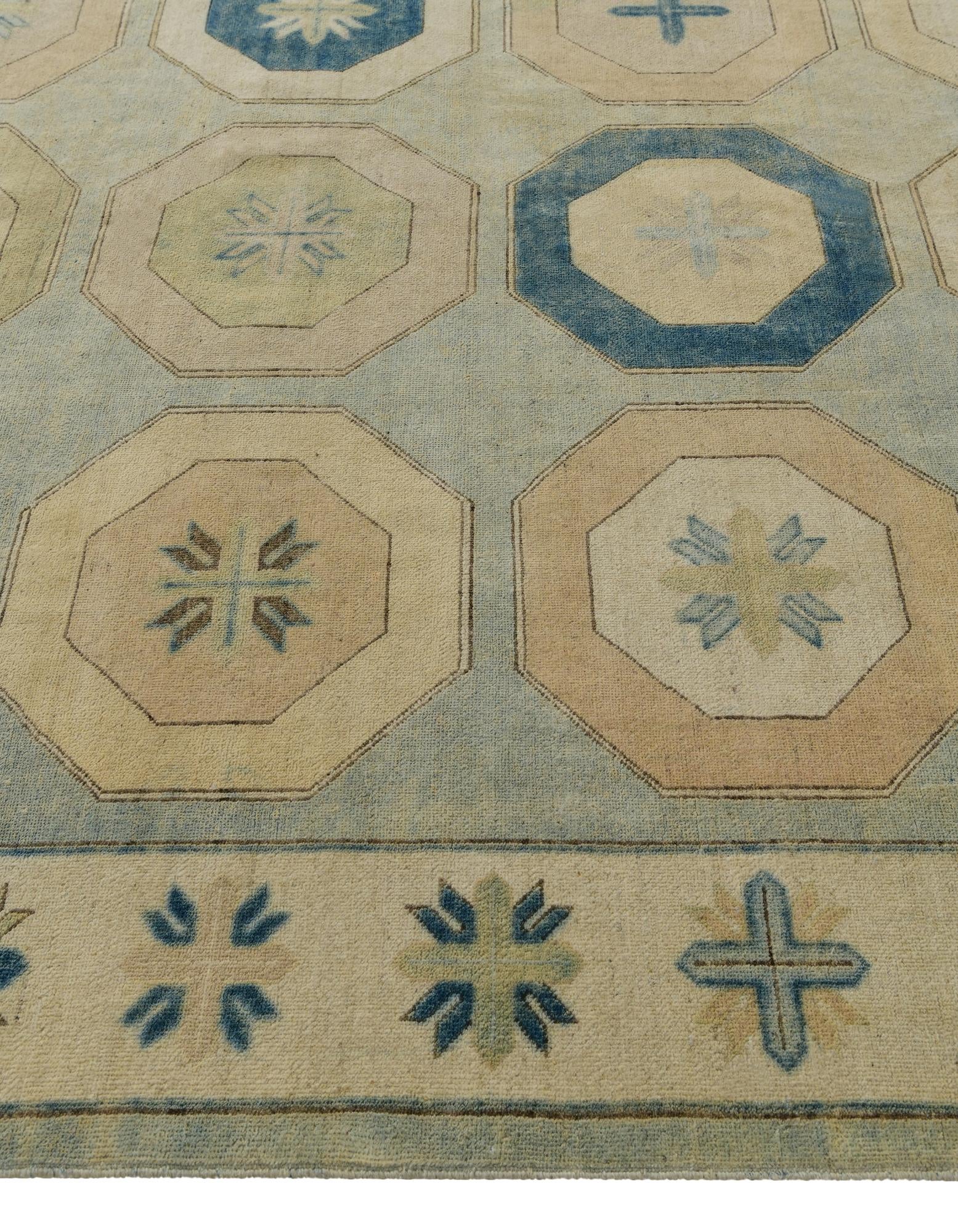 7' 11 x 9' 8 Hand Knotted Oushak Wool Rug