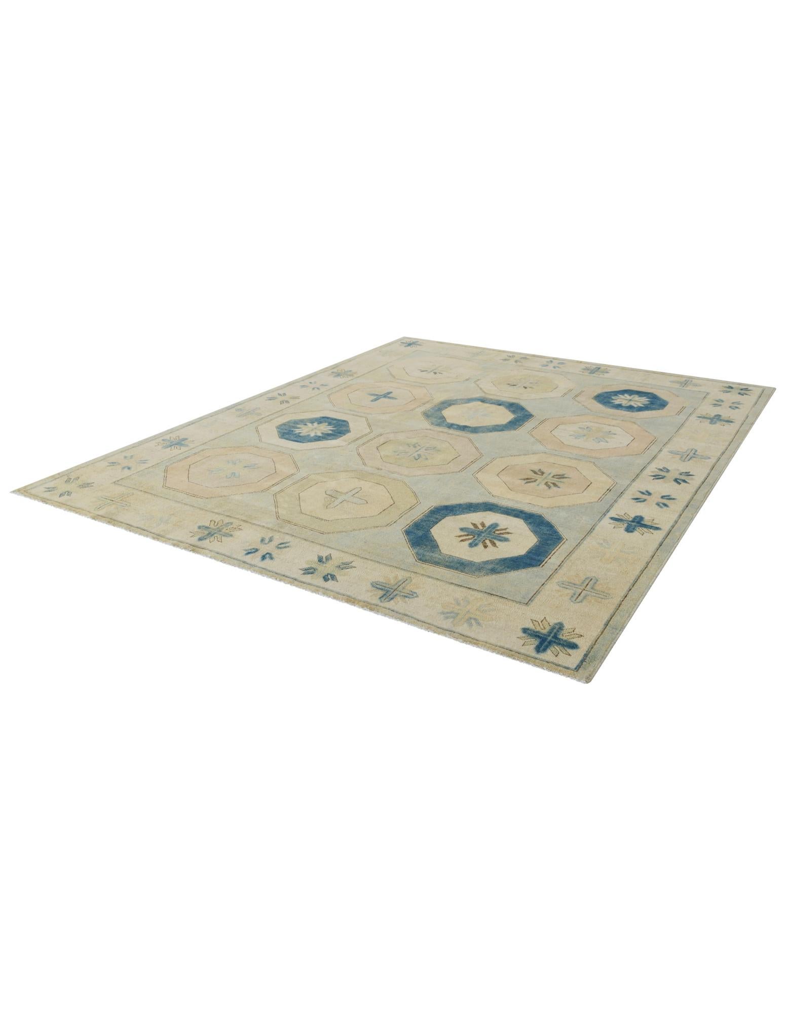 7' 11 x 9' 8 Hand Knotted Oushak Wool Rug