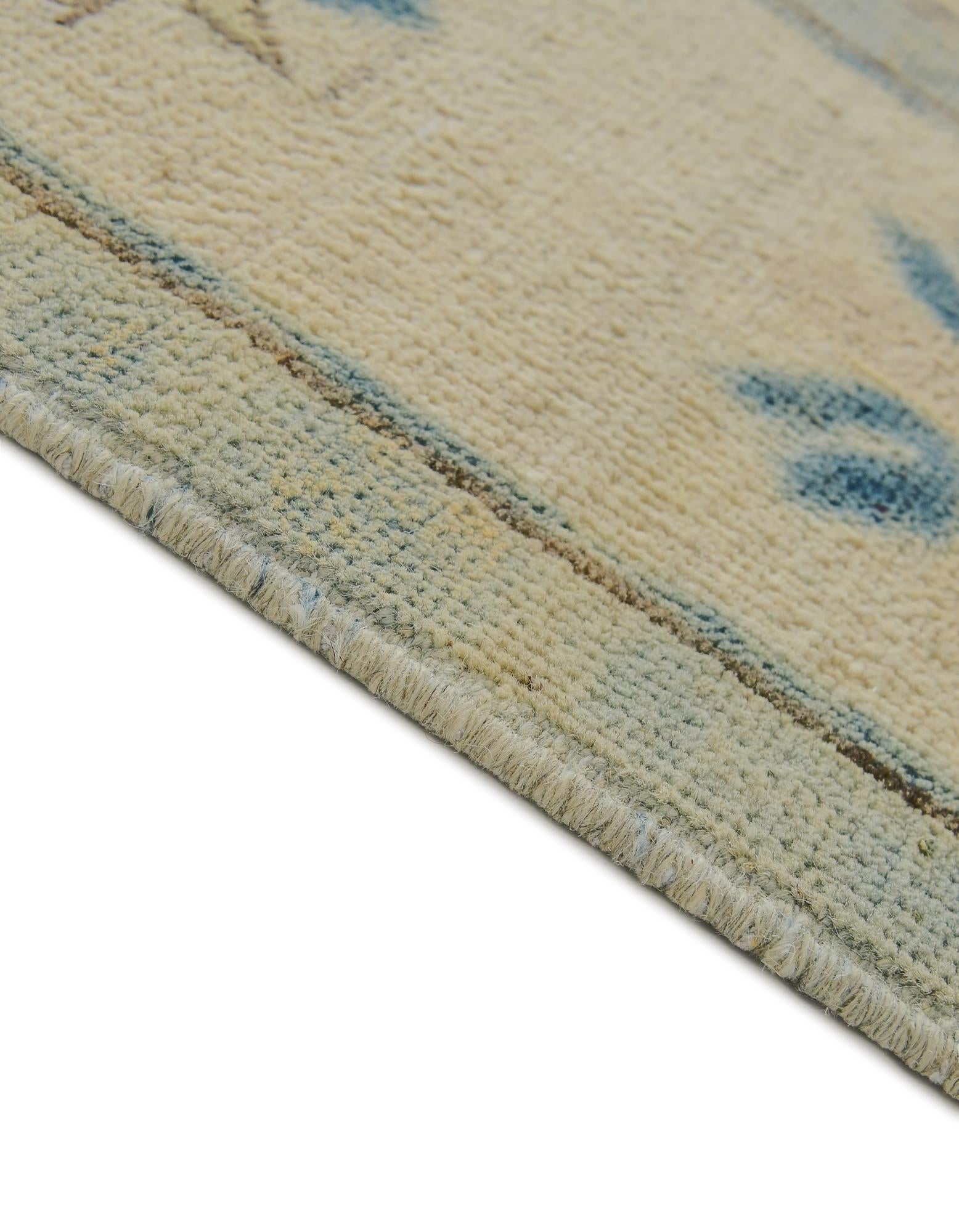7' 11 x 9' 8 Hand Knotted Oushak Wool Rug
