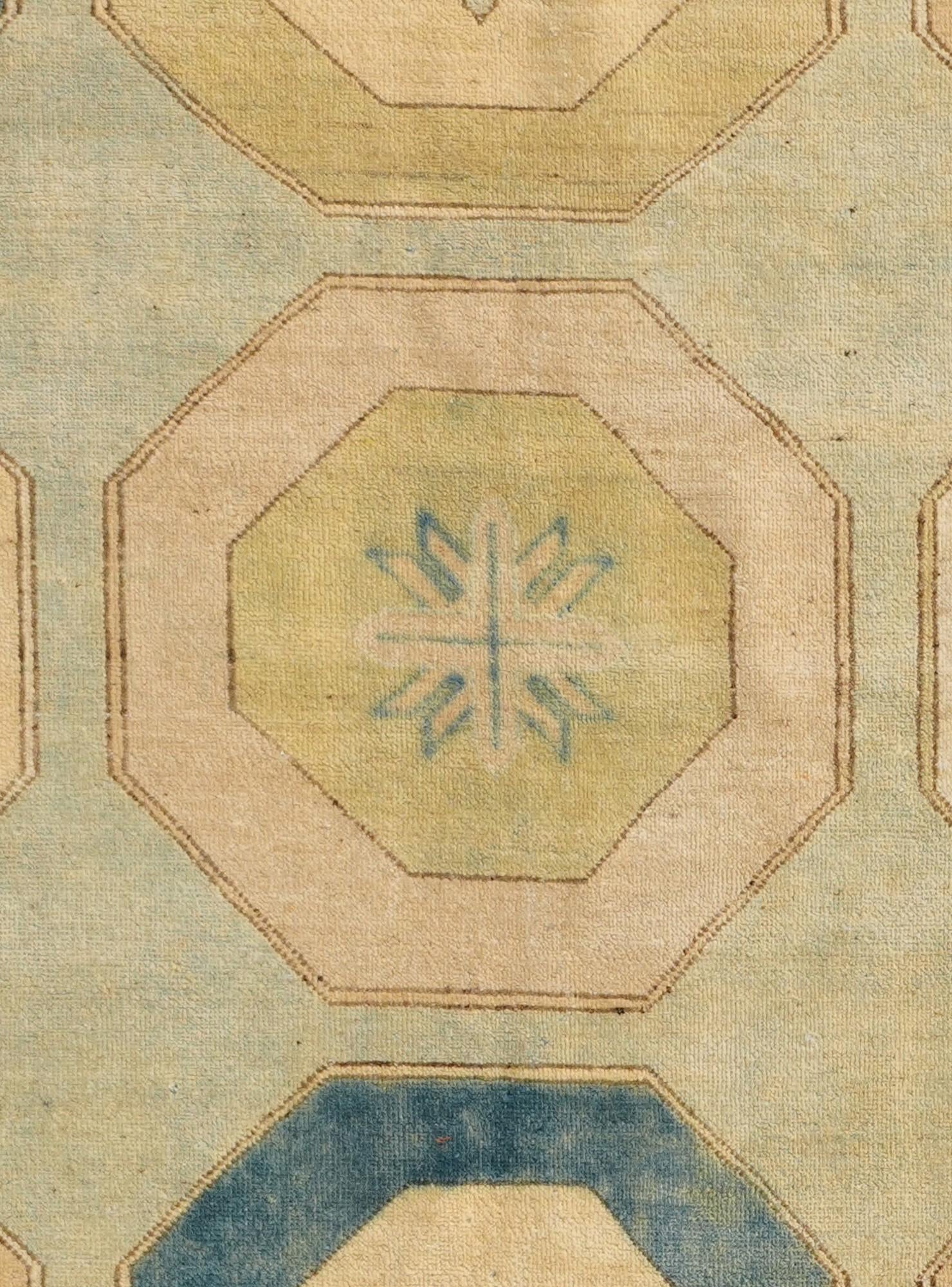 7' 11 x 9' 8 Hand Knotted Oushak Wool Rug