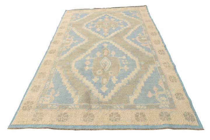 6' 1 x 9' 5 Hand Knotted Oushak Wool Rug