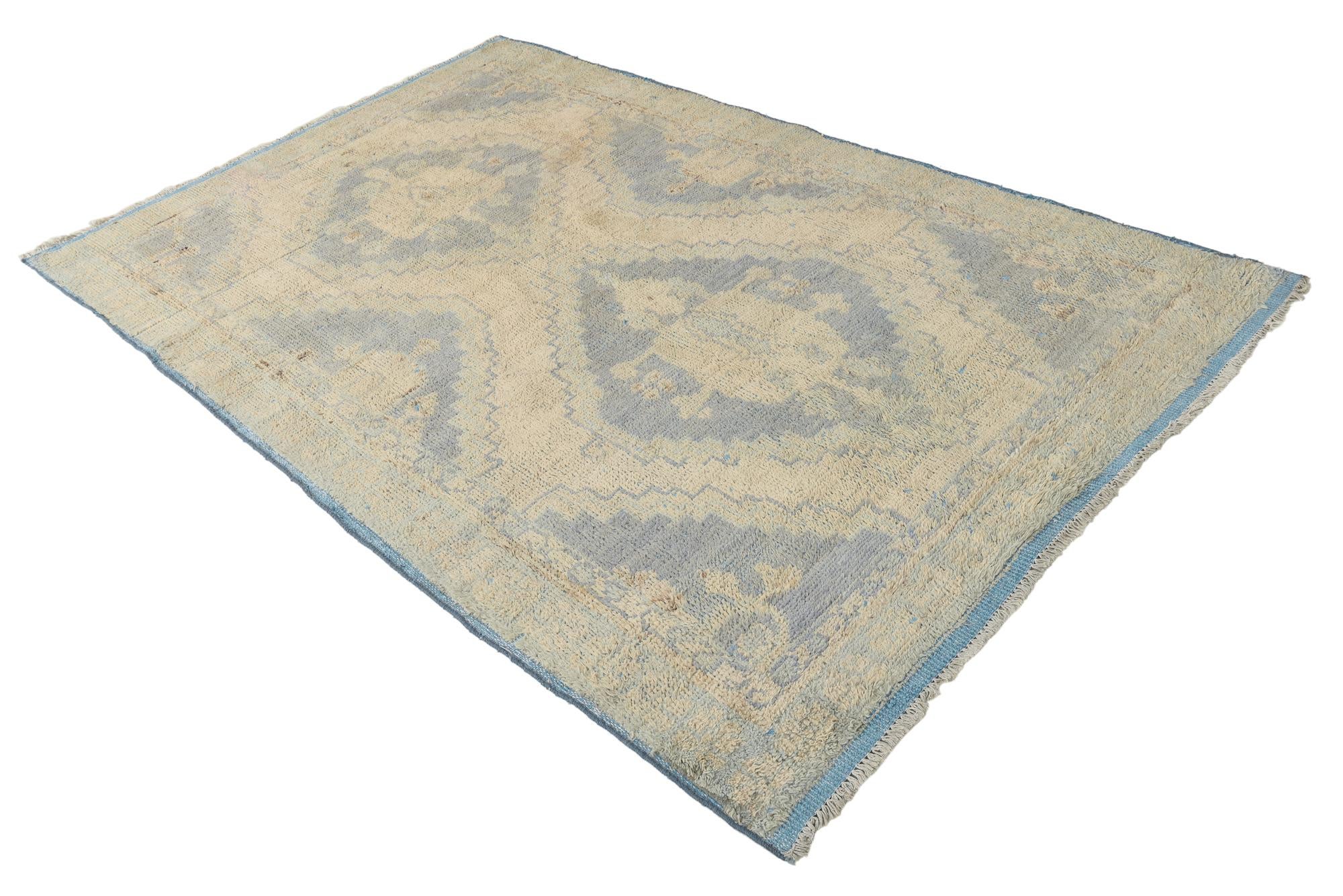 5' 8 x 9' Hand Knotted Oushak Wool Rug