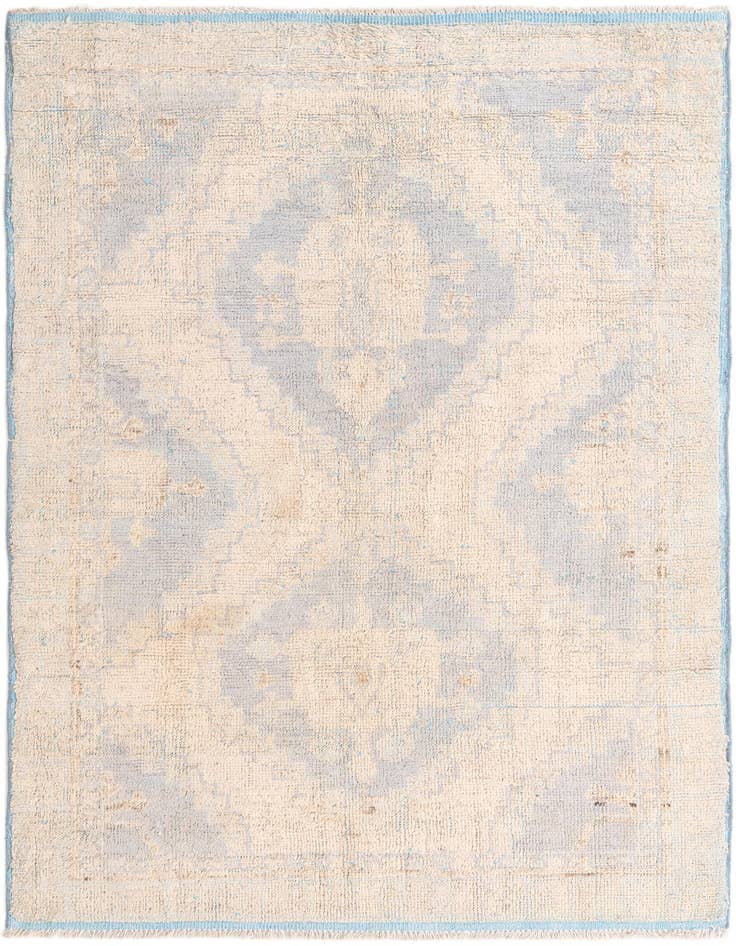 Detail image of 5' 8 x 9' Hand Knotted Oushak Wool Rug