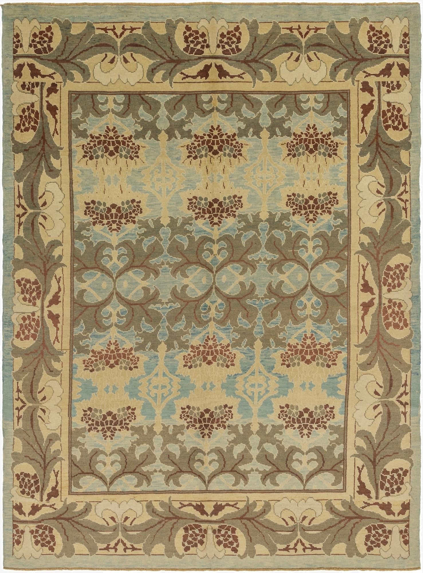 11' 2 x 15' 2  Hand Knotted Oushak Wool Rug
