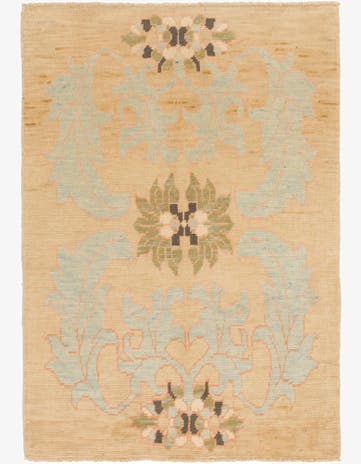 4' 3 x 6' 5 Hand Knotted Oushak Wool Rug