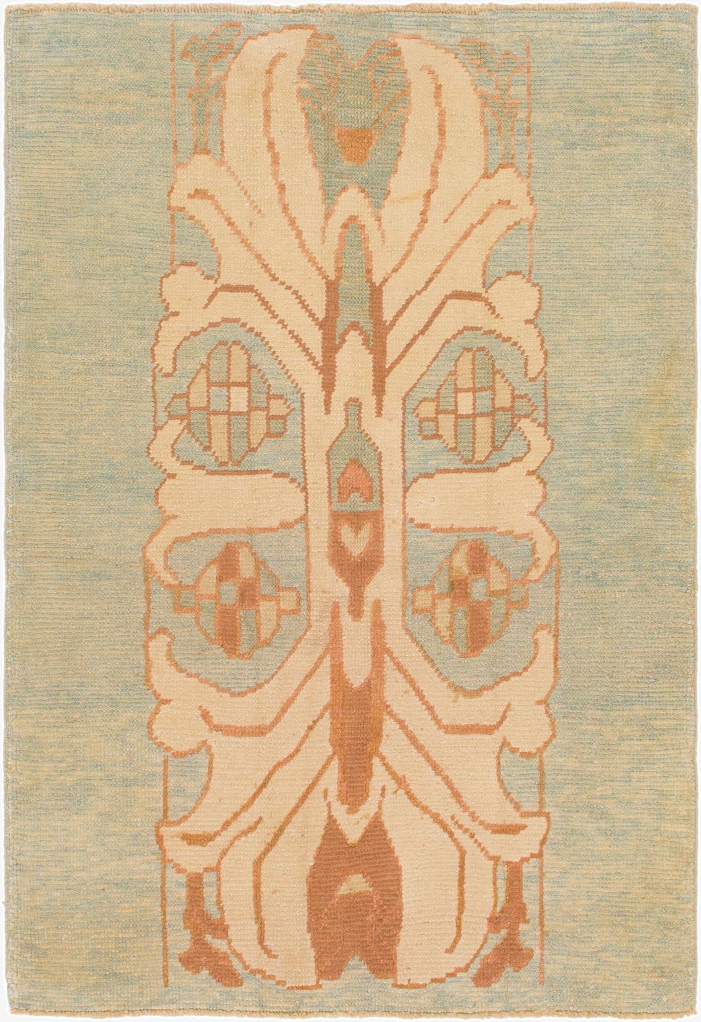 4' 7 x 6' 9  Hand Knotted Oushak Wool Rug