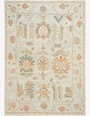 11' 9 x 16' Hand Knotted Oushak Wool Rug