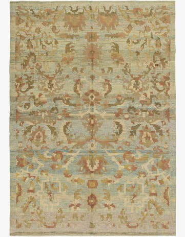 11' 6 x 16' Hand Knotted Oushak Wool Rug
