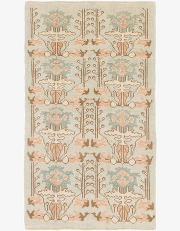 4' 2 x 7' Hand Knotted Oushak Wool Rug