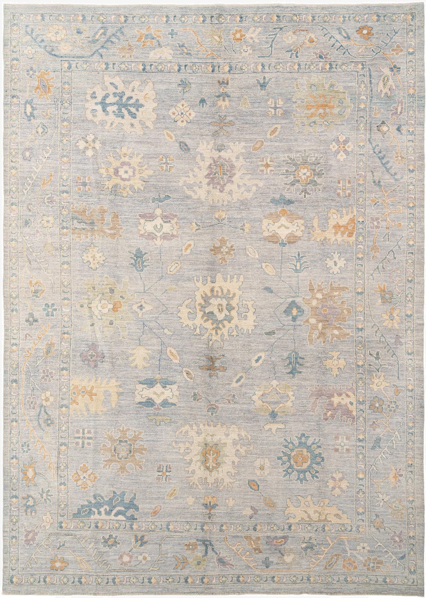9' 10 x 13' 8  Hand Knotted Oushak Rug