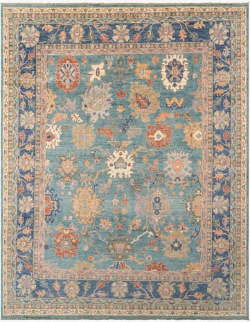 11' 11 x 14' 10 Hand Knotted Oushak Rug