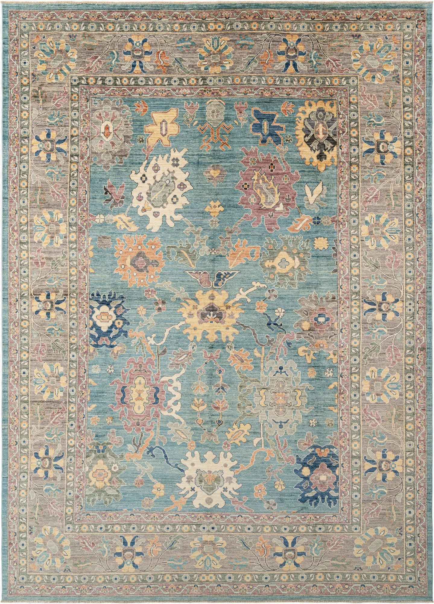 10' x 14' 1  Hand Knotted Oushak Rug