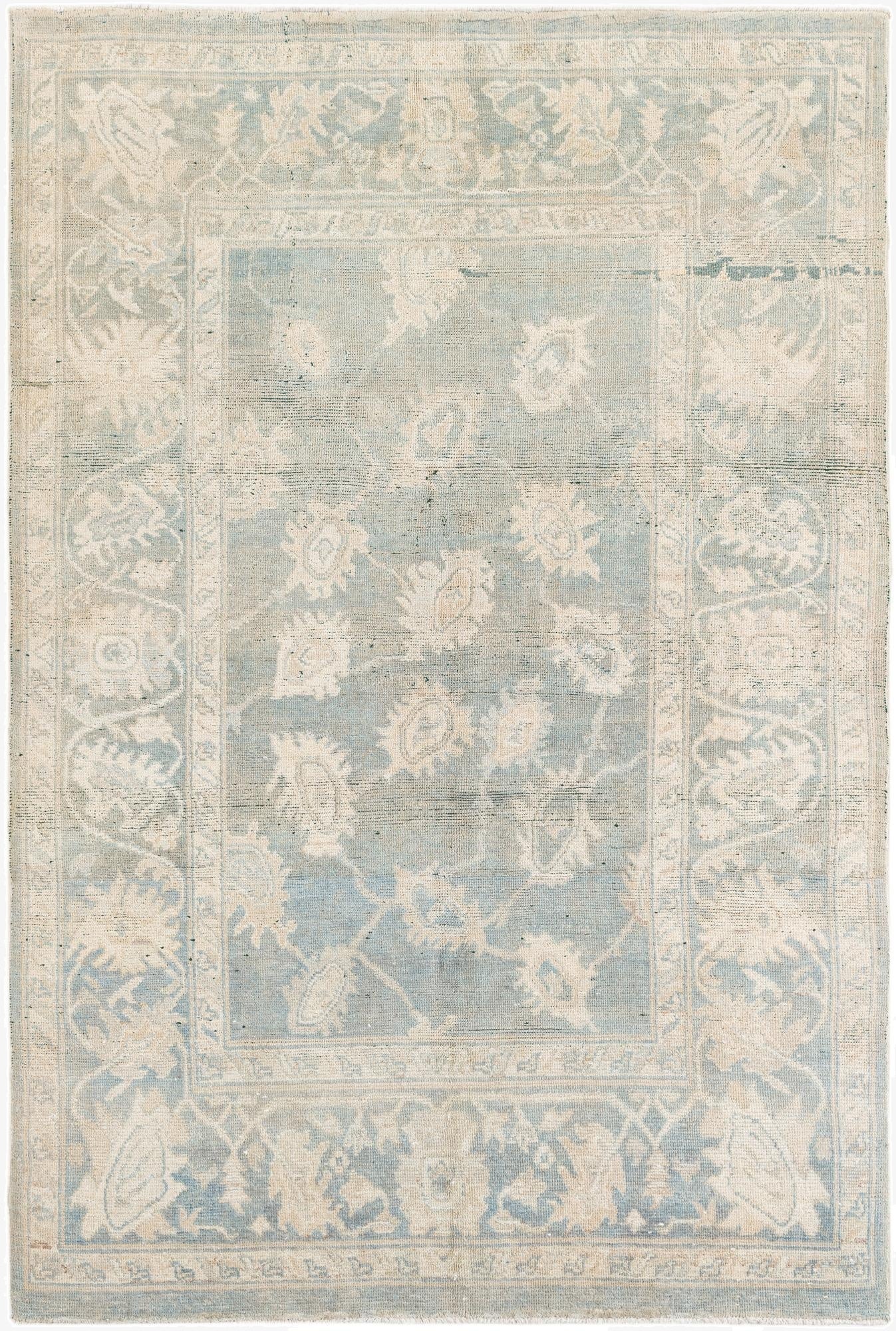 5' 5 x 8' 1  Hand Knotted Oushak Wool Rug