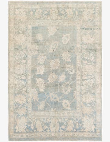 5' 5 x 8' 1 Hand Knotted Oushak Wool Rug