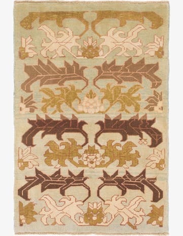 4' 3 x 6' 3 Hand Knotted Oushak Wool Rug