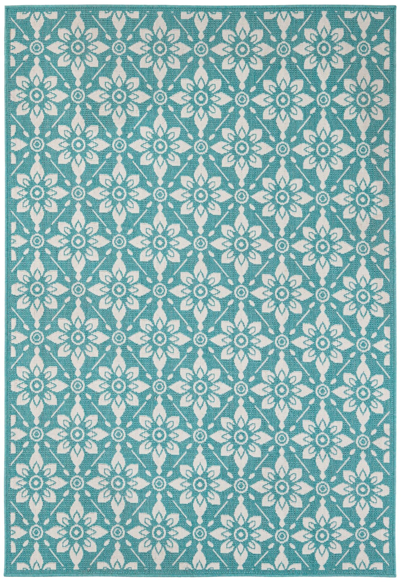 5' 4 x 7' 7 Easy-Clean Botanical Indoor / Outdoor Rug