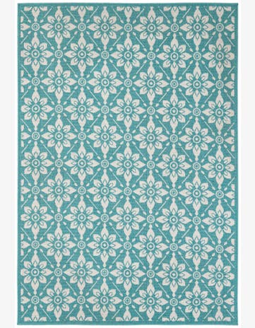 5' 4 x 7' 7 Easy-Clean Botanical Indoor / Outdoor Rug