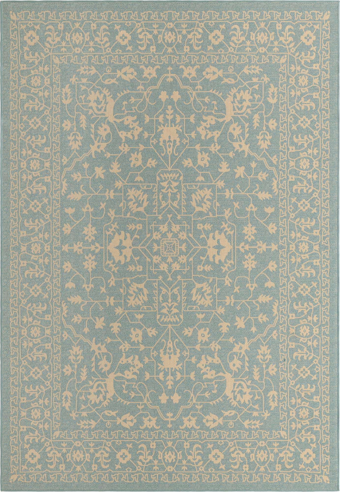 8' x 11' 4 Easy-Clean Botanical Indoor / Outdoor Rug