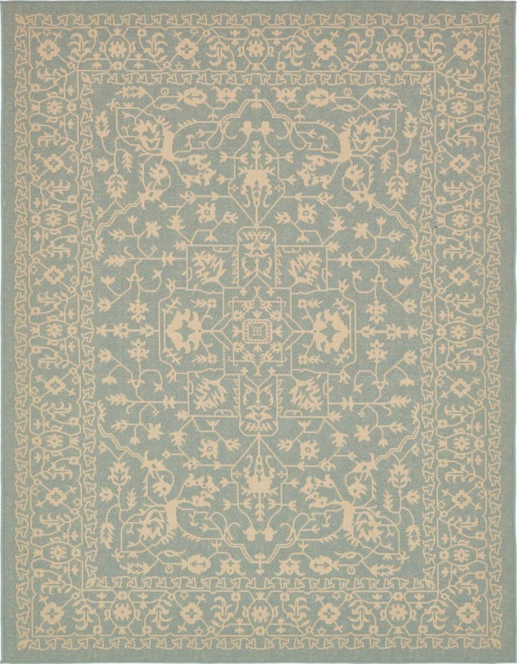 Detail image of 7' x 10' Easy-Clean Botanical Indoor / Outdoor Rug