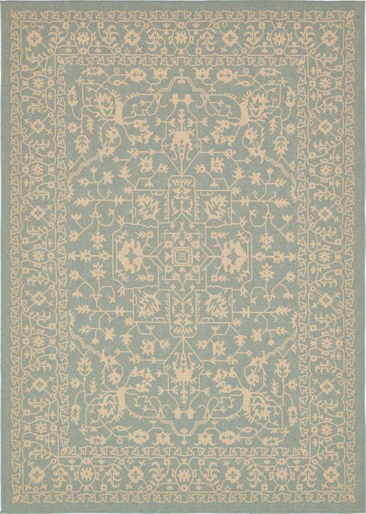 7' x 10' Easy-Clean Botanical Indoor / Outdoor Rug