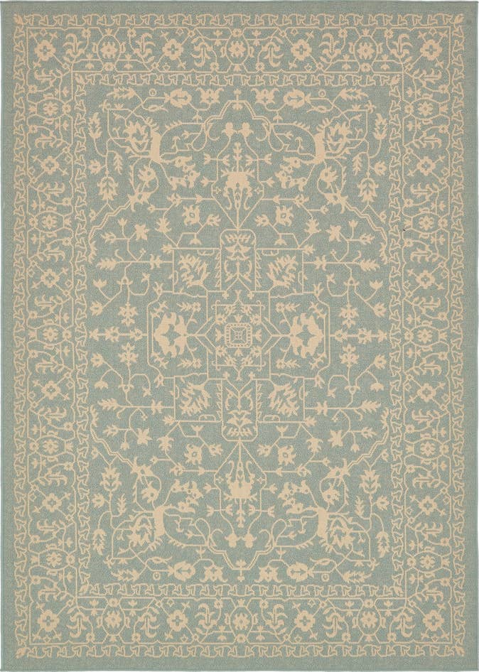 Detail image of 7' x 10' Easy-Clean Botanical Indoor / Outdoor Rug