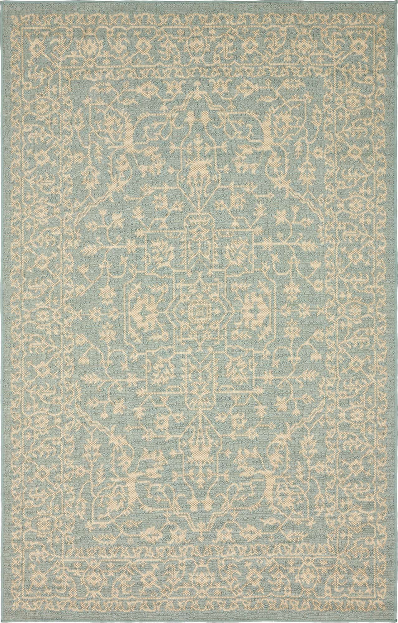 5' x 8' Easy-Clean Botanical Indoor / Outdoor Rug