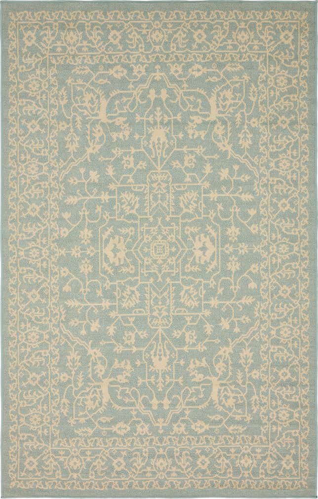 5' x 8' Easy-Clean Botanical Indoor / Outdoor Rug