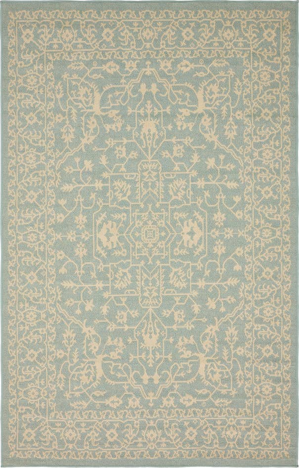 Detail image of 5' x 8' Easy-Clean Botanical Indoor / Outdoor Rug