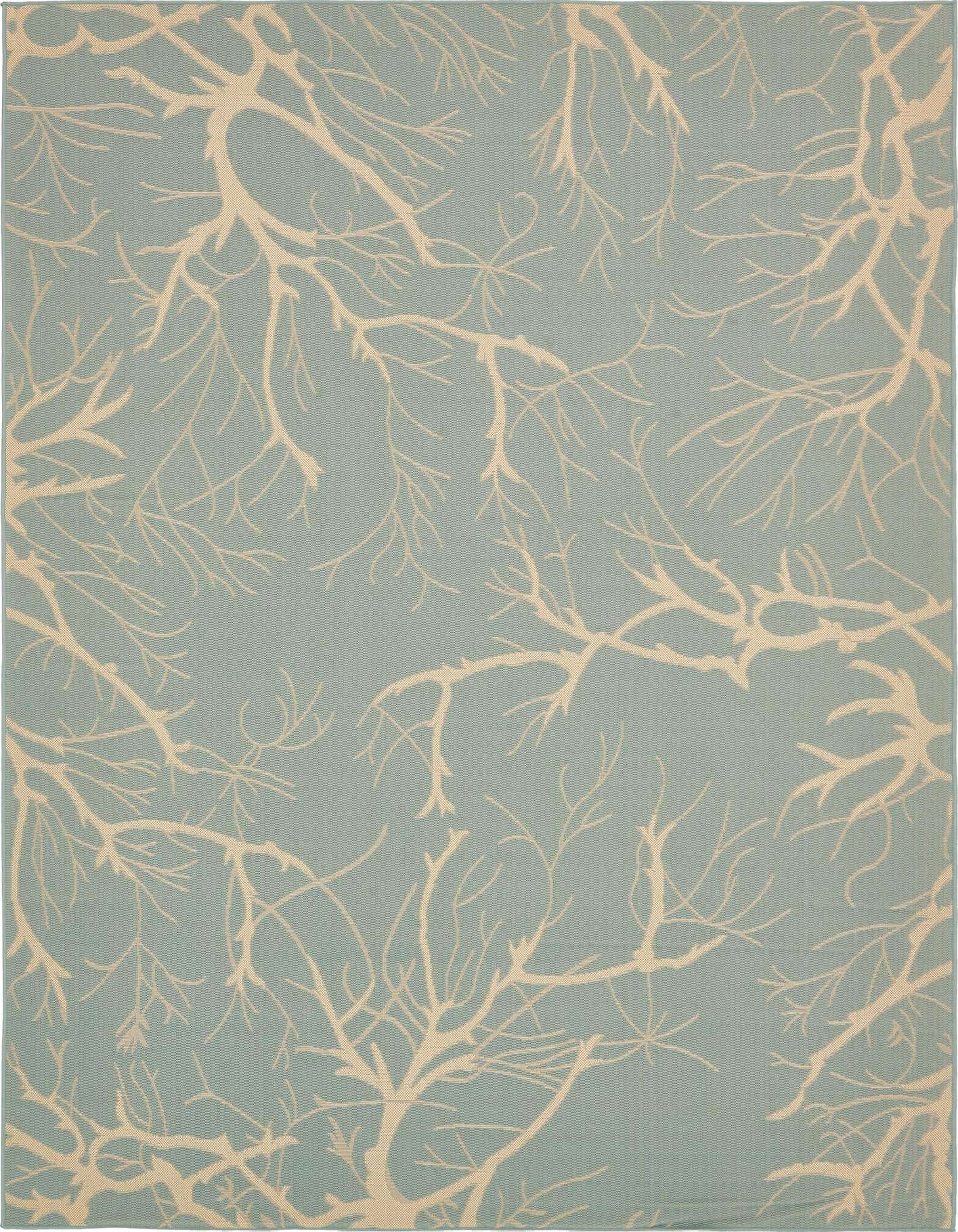 8' x 11' 4 Easy-Clean Botanical Indoor / Outdoor Rug