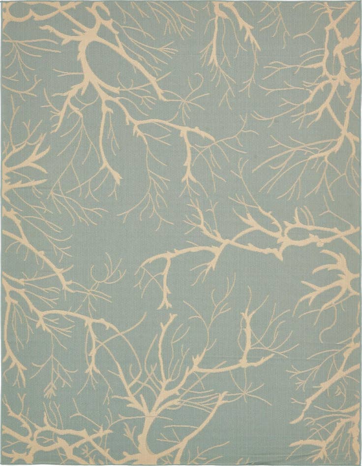Detail image of 8' x 11' 4 Easy-Clean Botanical Indoor / Outdoor Rug