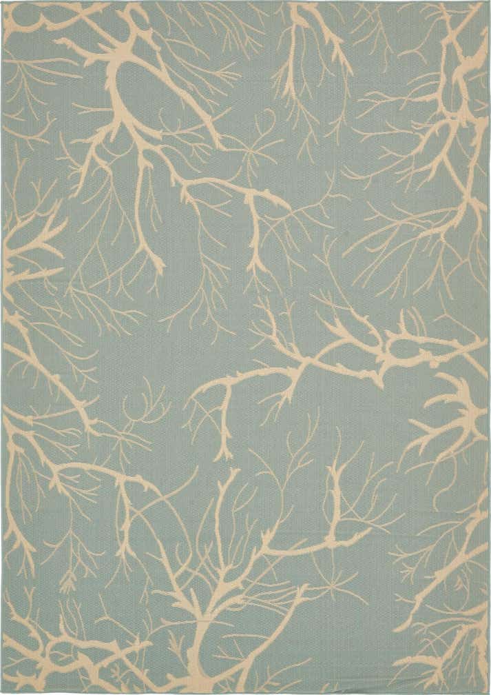 8' x 11' 4 Easy-Clean Botanical Indoor / Outdoor Rug